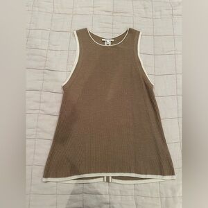 Splendid Brown and Cream Tank Top